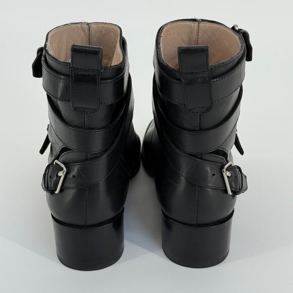 Derek Lam 10 Crosby Women Boots Leather Coleen Buckle Moto Grunge Biker Size 8.5 - Picture 10 of 12